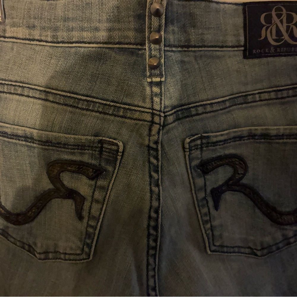 Rock & Republic Denim Jeans with Button Detail - Picture 5 of 7